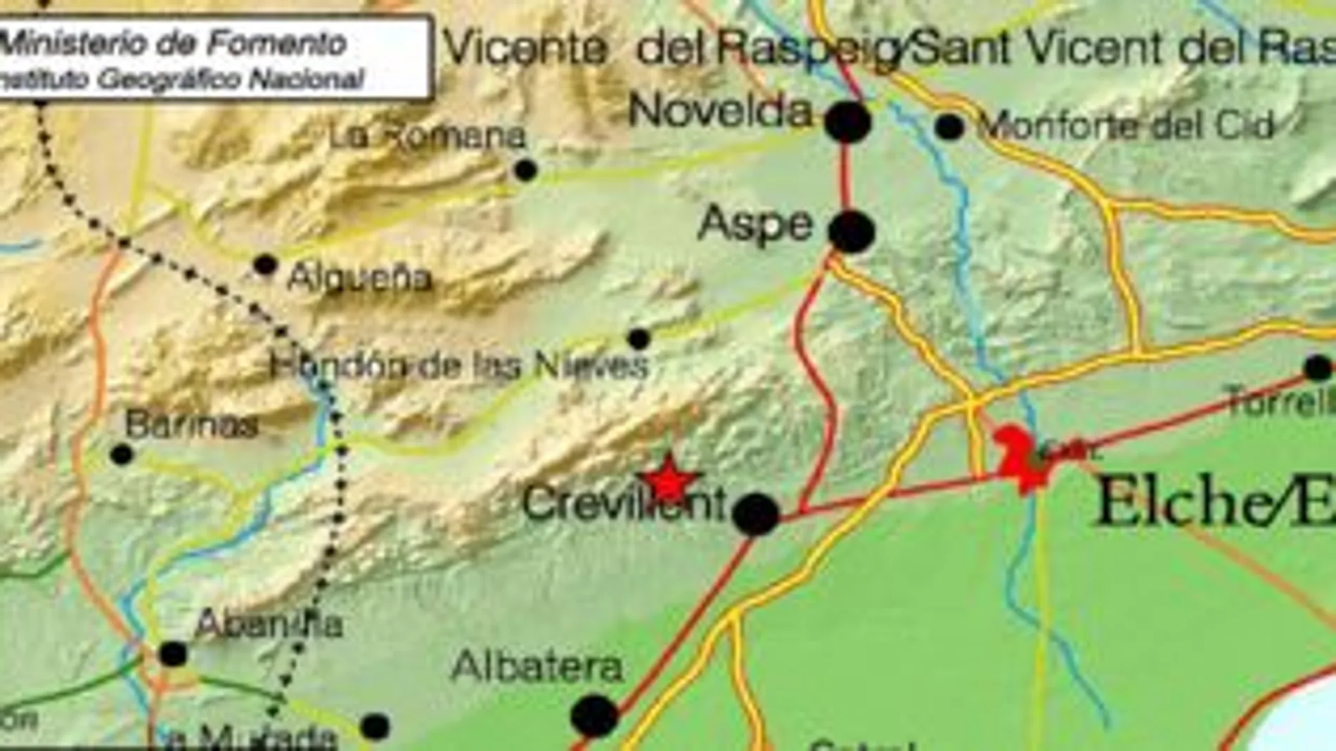 Registrado un terremoto de 3,4 en la escala Richter en Crevillent