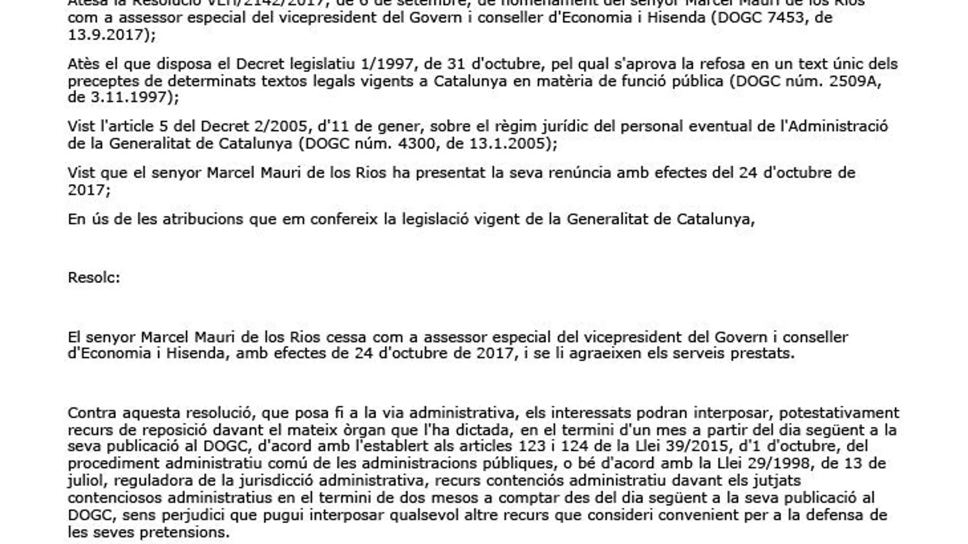 Marcel Mauri, de Òmnium, «asesor especial» de Junqueras, fue cesado para poder cobrar paro