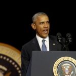 Obama durante su discurso de despedida