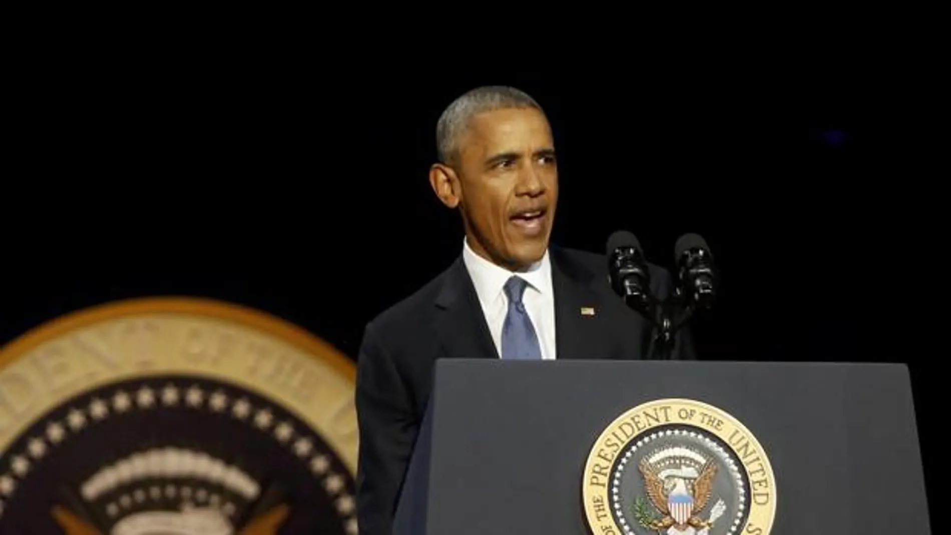 Obama durante su discurso de despedida