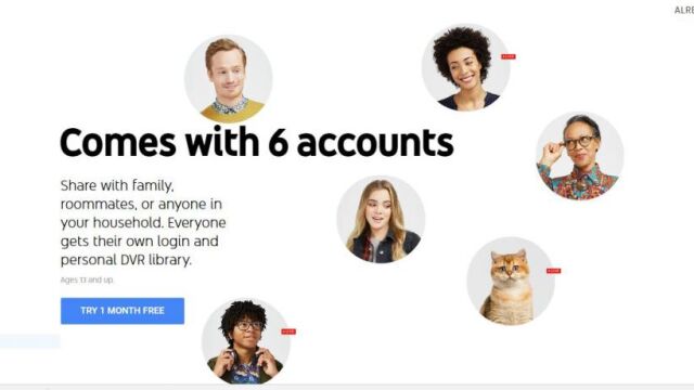 El nuevo servicio YoutubeTV permite hasta seis cuentas distintas
