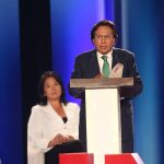 El candidato Alejandro Toledo de Perú Posible durante un debate presidencial