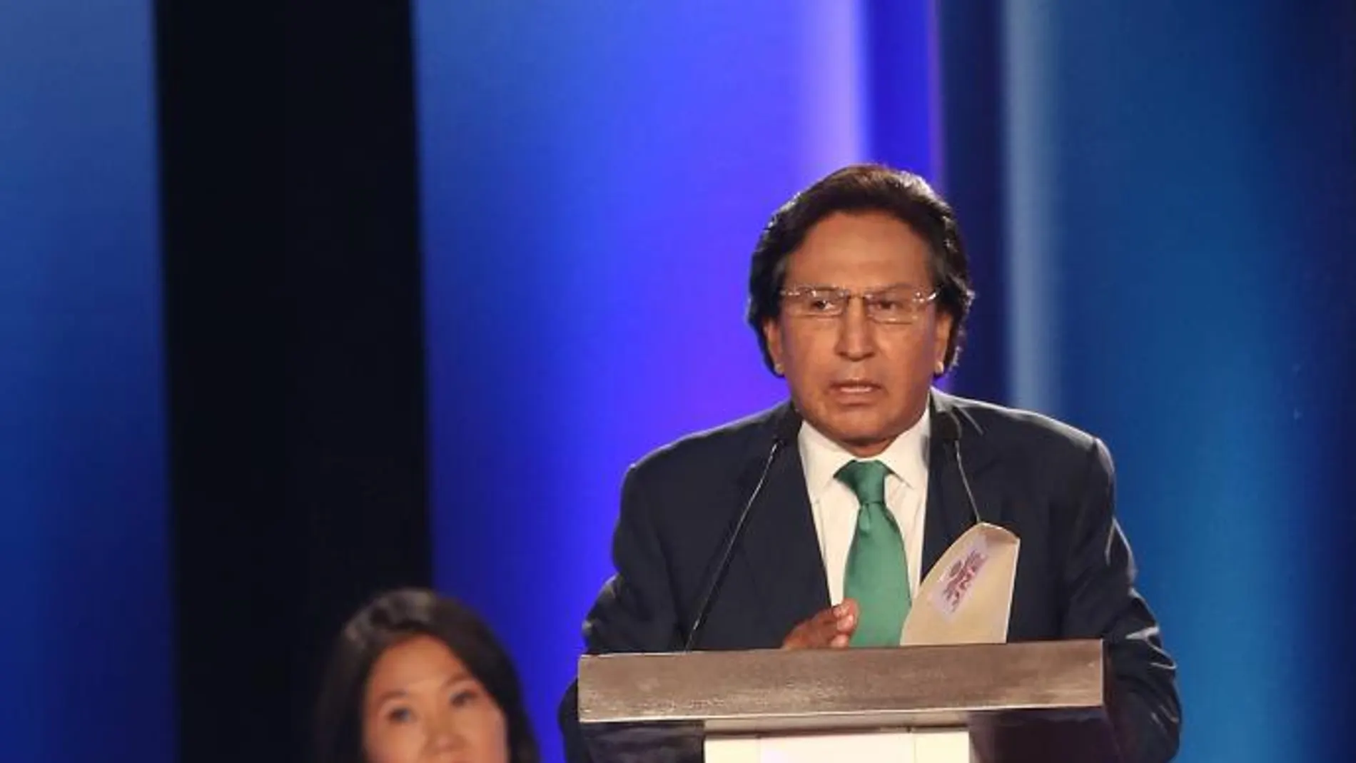 El candidato Alejandro Toledo de Perú Posible durante un debate presidencial