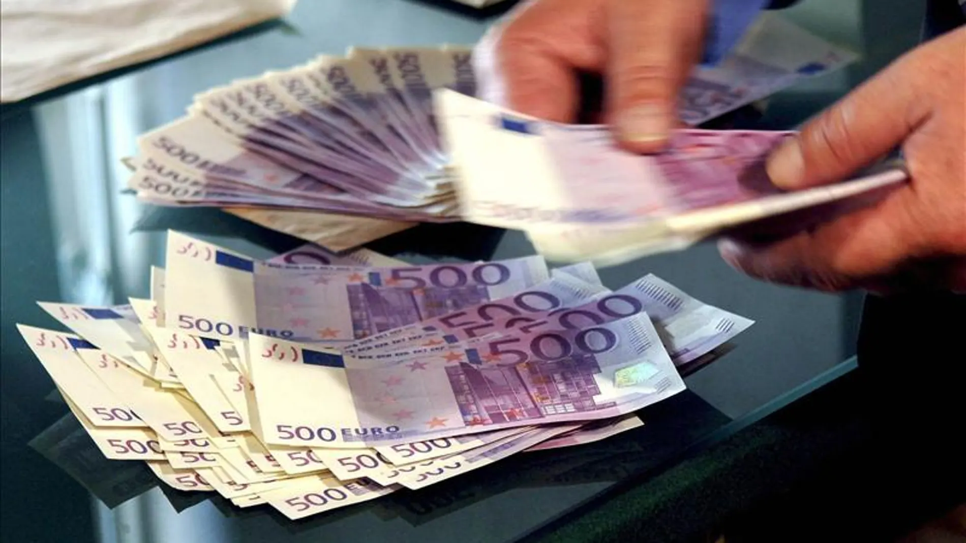 Billetes de 500 euros en una imagen de archivo