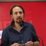 El secretario general de Podemos, Pablo Iglesias