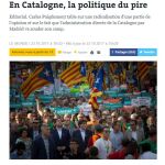El durísimo editorial de «Le Monde» contra los independentistas
