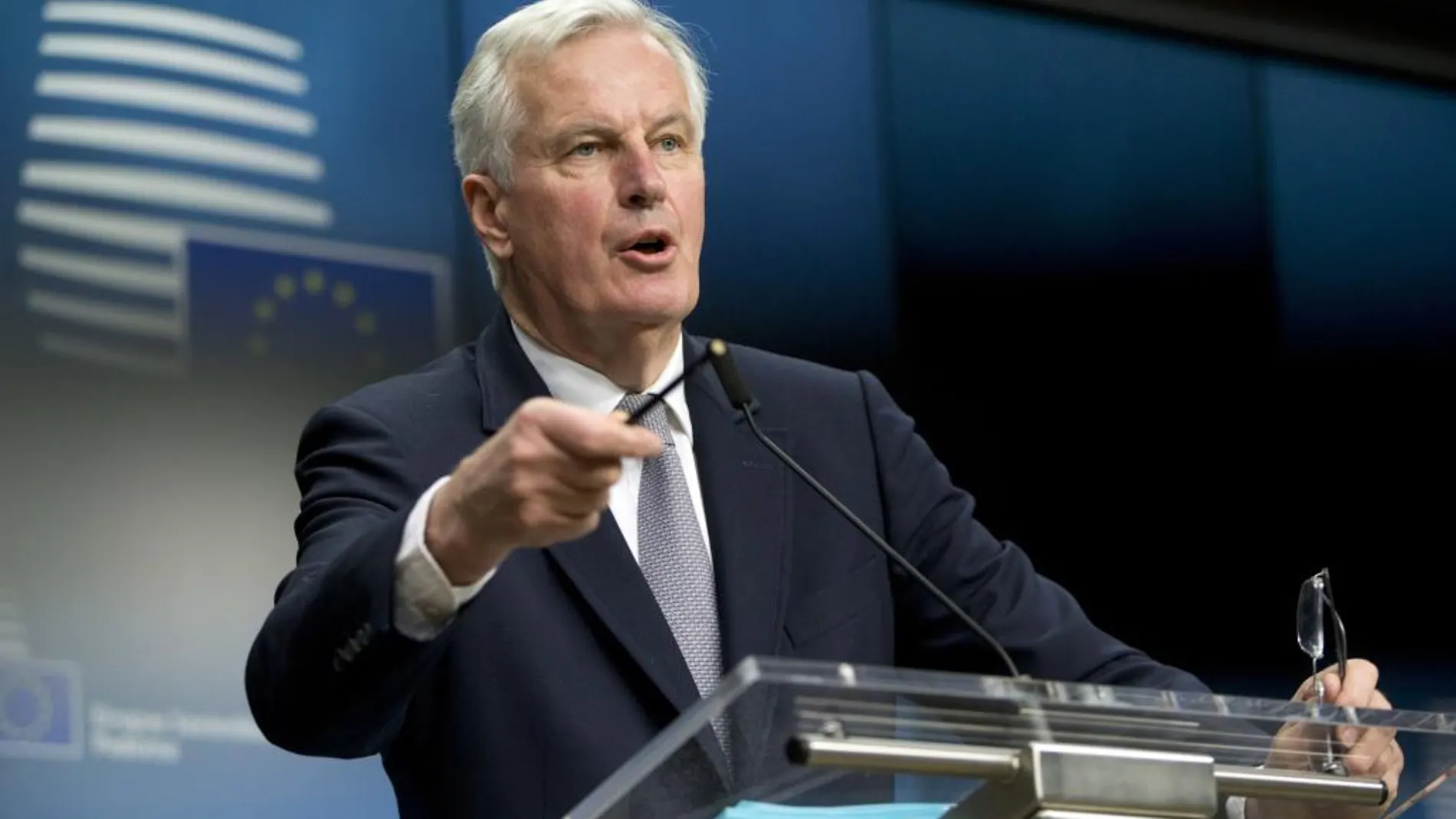 El negociador europeo para el "brexit", Michel Barnier, ofrece una rueda de prensa tras la reunión del Consejo de Asuntos Generales de la Unión Europea celebrado en el Consejo Europeo en Bruselas