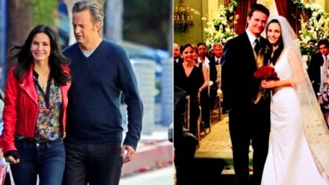 Courteney Cox y Matthew Perry, pareja en la vida real