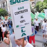 Manifestación de médicos y enfermeros en Sevilla contra los recortes