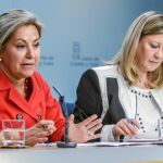 La vicepresidenta Rosa Valdeón y la consejera Pilar del Olmo explican los acuerdos aprobados en el Consejo de Gobierno