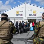 Vista de las medidas de seguridad en las inmediaciones del aeropuerto de Zaventem, cerca de Bruselas