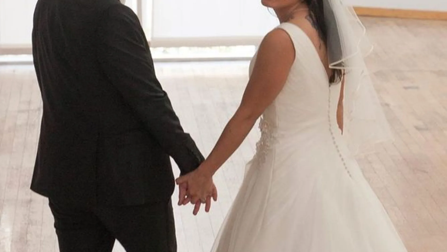 Jennifer García Scintu, en una foto de su boda