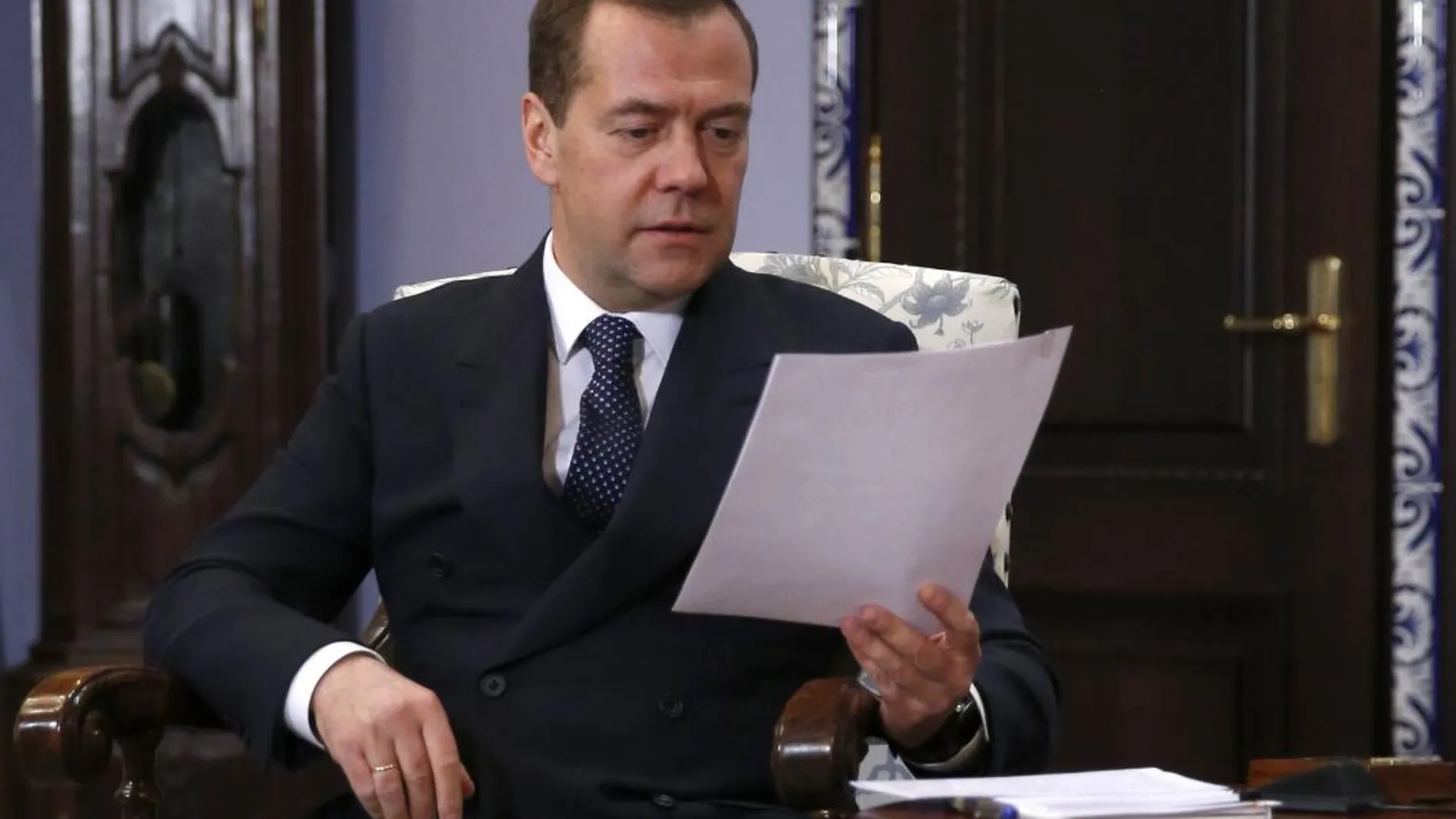 El primer ministro de Rusia, Dmitry Medvedev, en una imagen de este mes