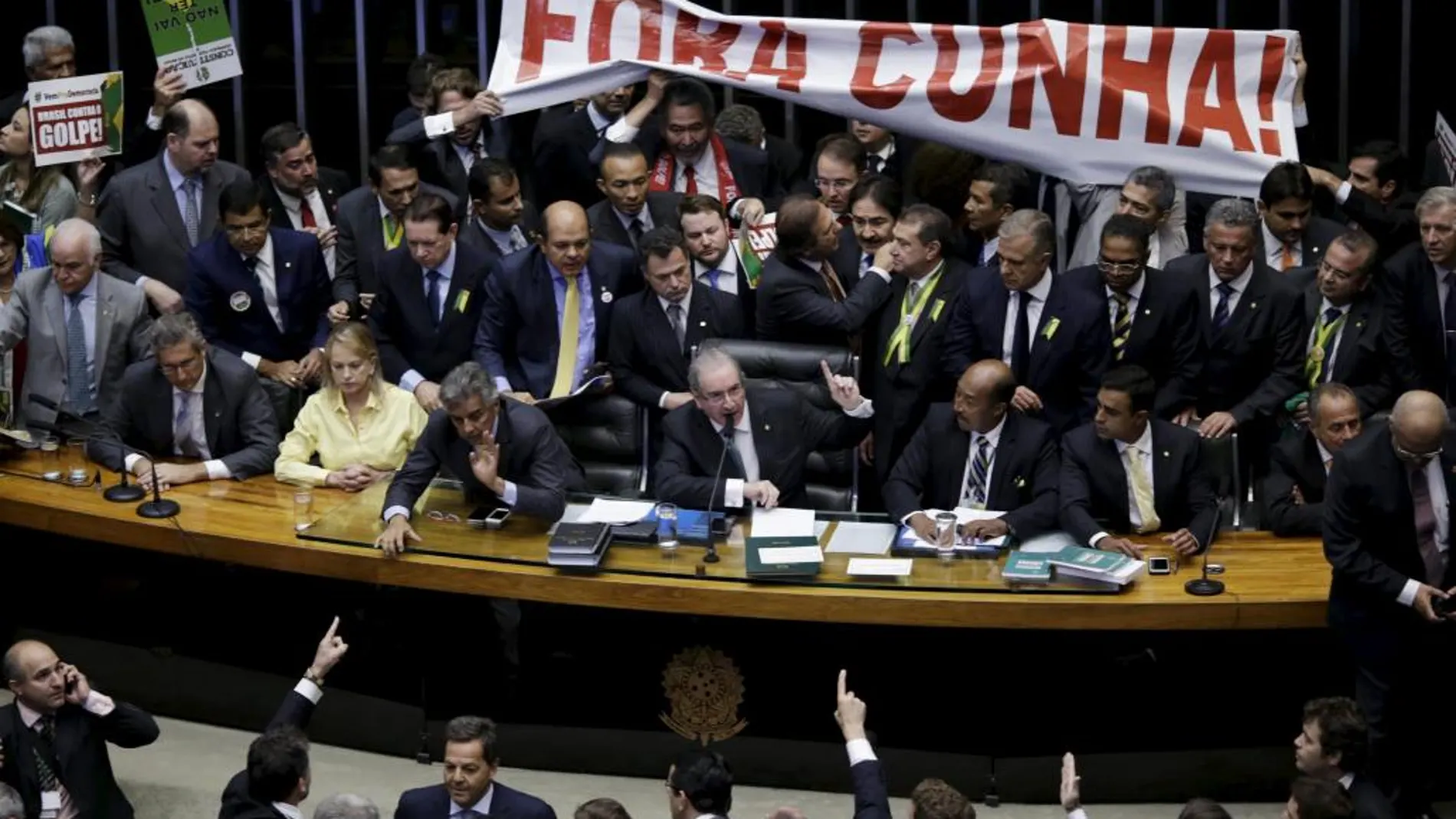 El presidente de la Cámara Eduardo Cunha, durante la sesión