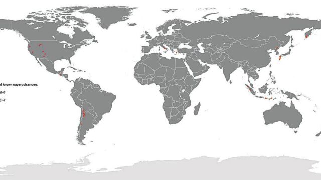 Existen 28 supervolcanes: en la frontera de China-Corea del Norte, Italia, Grecia, Japón , EE UU, Indonesia, Nueva Zelanda, península de Kamtchacka (Rusia), Guatemala, Argentina, Chile y Bolivia