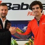 Juan Lebrón con su nueva marca, Babolat