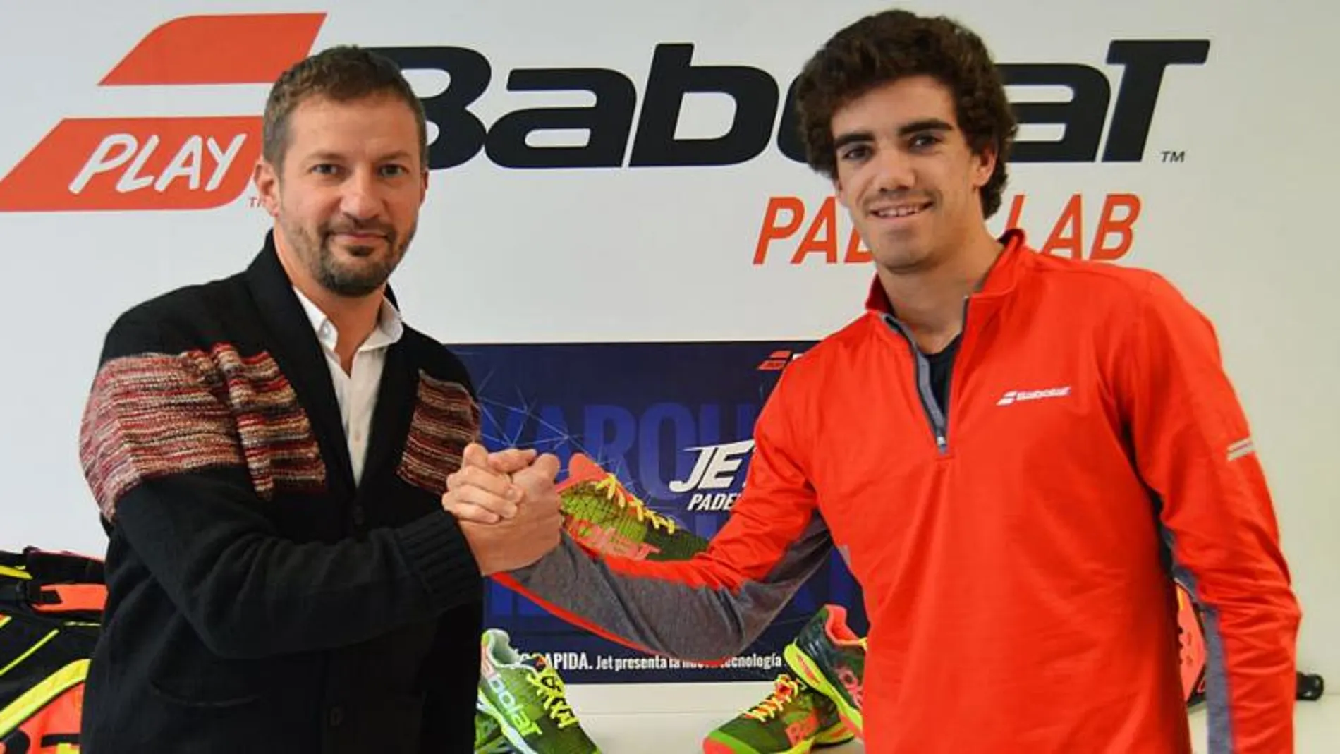 Juan Lebrón con su nueva marca, Babolat