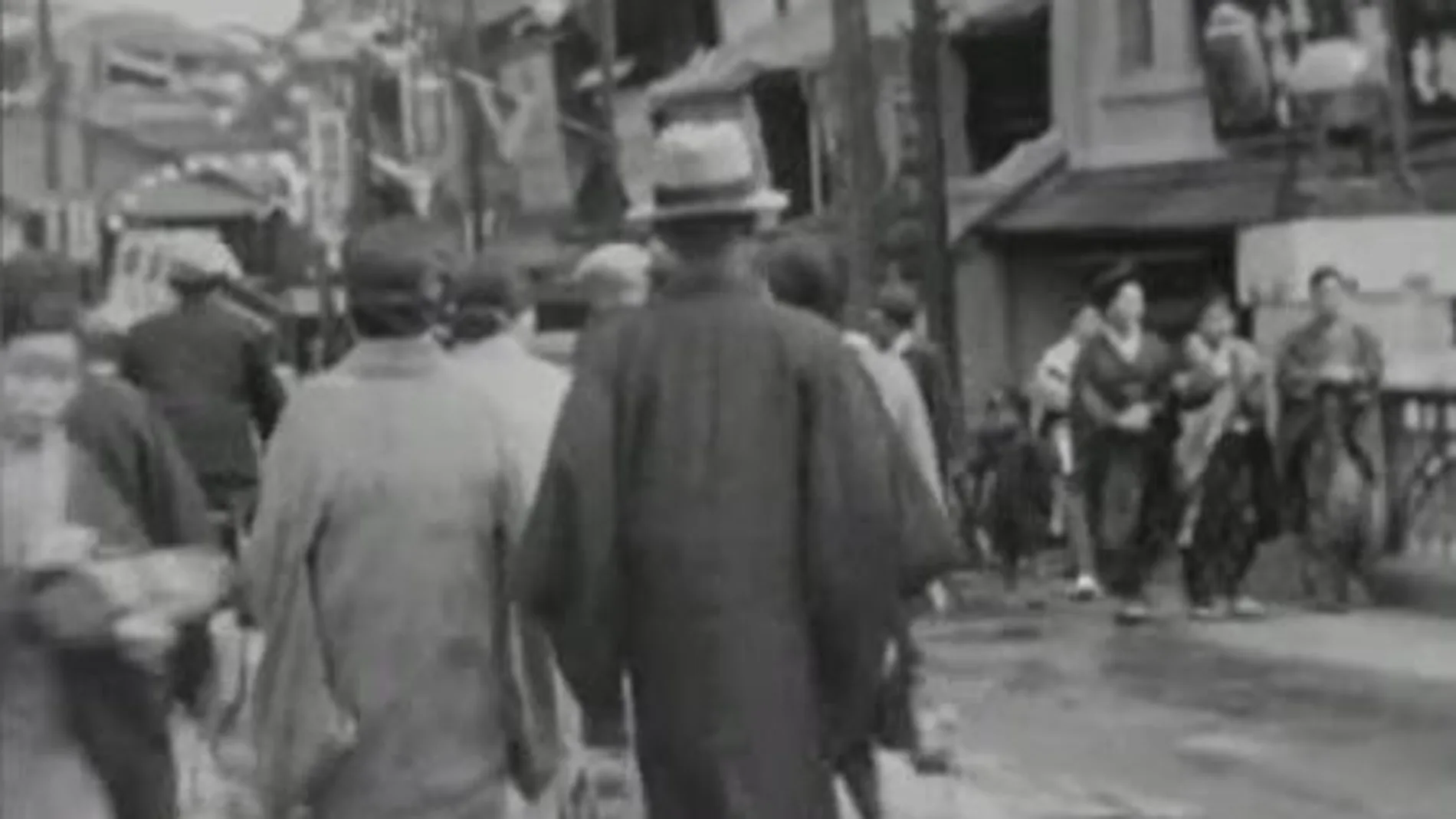 Imagen del vídeo que muestra la vida cotidiana en Hiroshima en 1935