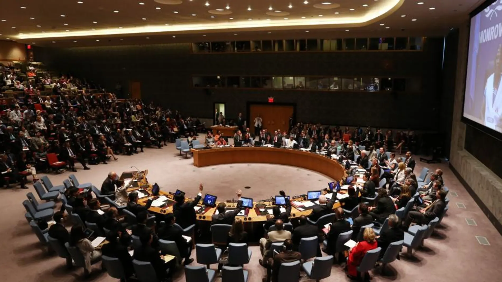 Foto de archivo de una reunión de la ONU.
