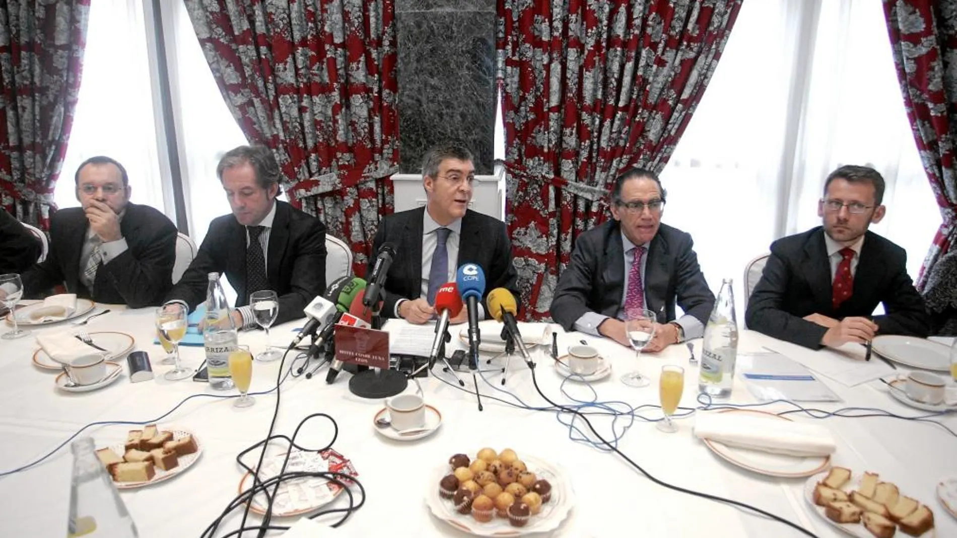 Javier Cepedano, durante el desayuno mantenido con los medios de comunicación de León