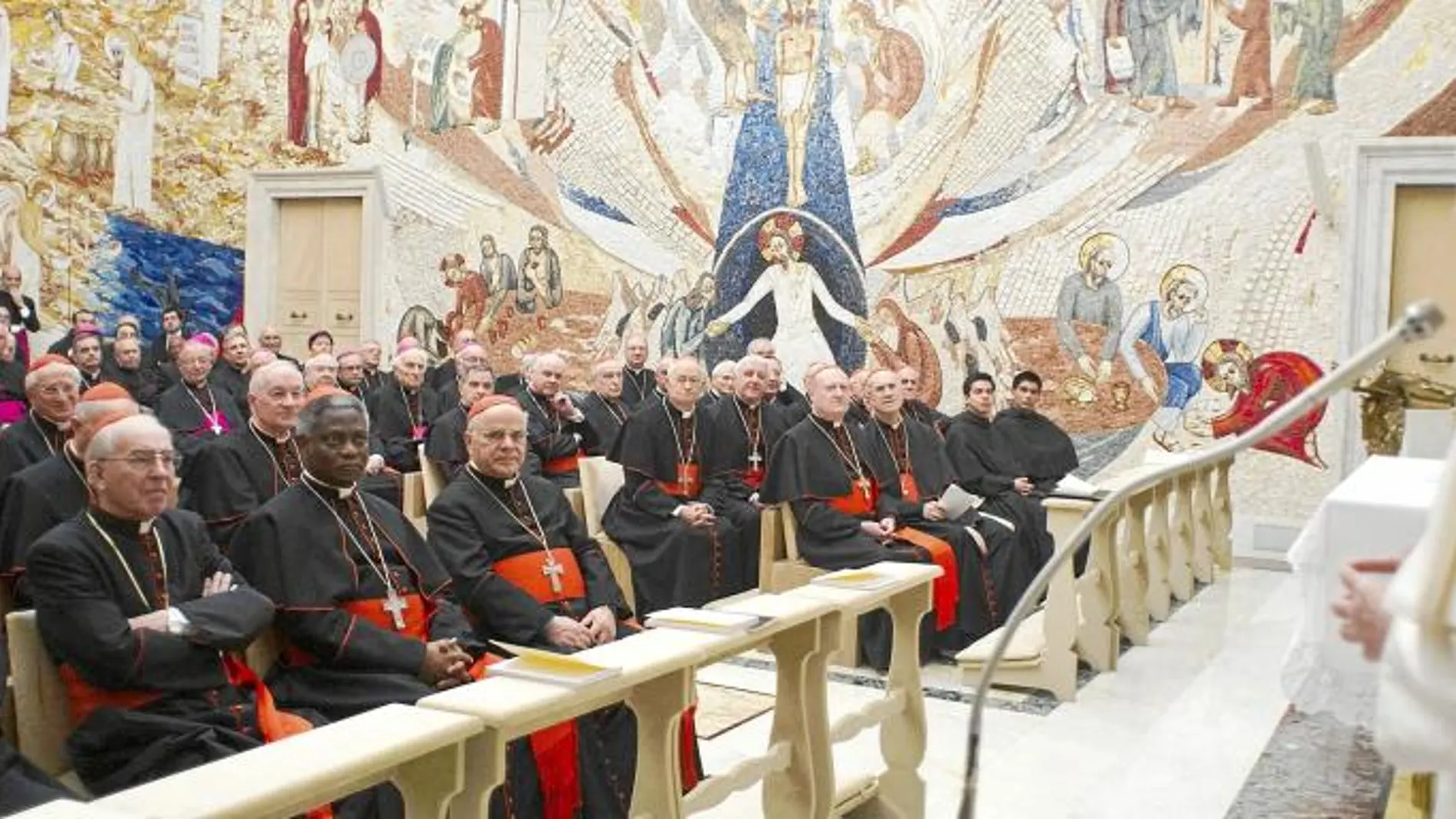 El Papa se dirigió ayer a los cardenales después de su retiro espiritual