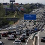 Tráfico el viernes en la A-6, la autovía del Noroeste, a la salida de Madrid