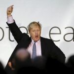 El alcalde de Londres, Boris Johnson, participa en un acto en contra de la Unión Europea en Manchester.