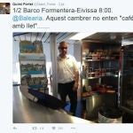 El camarero de Baleària: «Seguiré escuchando El último de la fila»