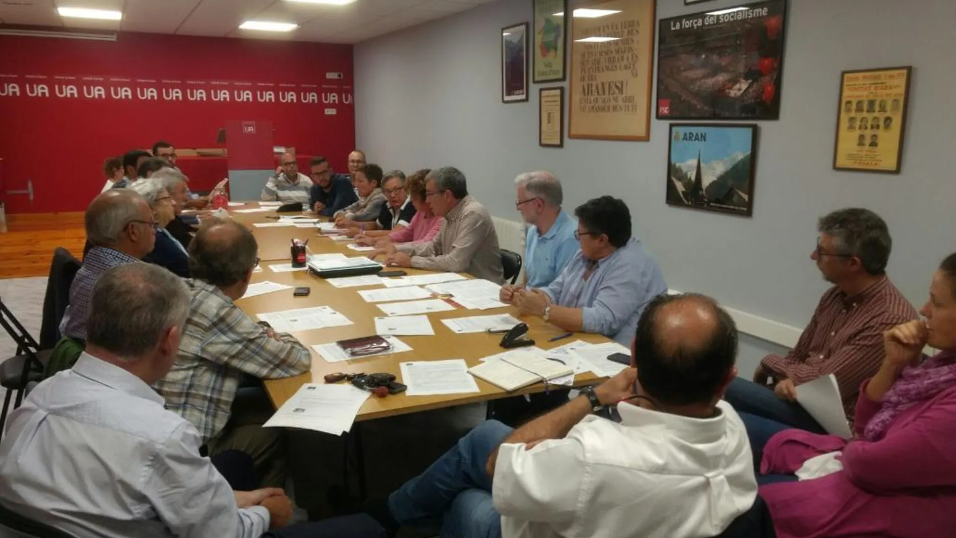 Una reunión del partido Unitat d’Aran para decidir su posicionamiento sobre la independencia de Cataluña