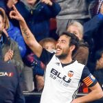 Parejo celebra un gol
