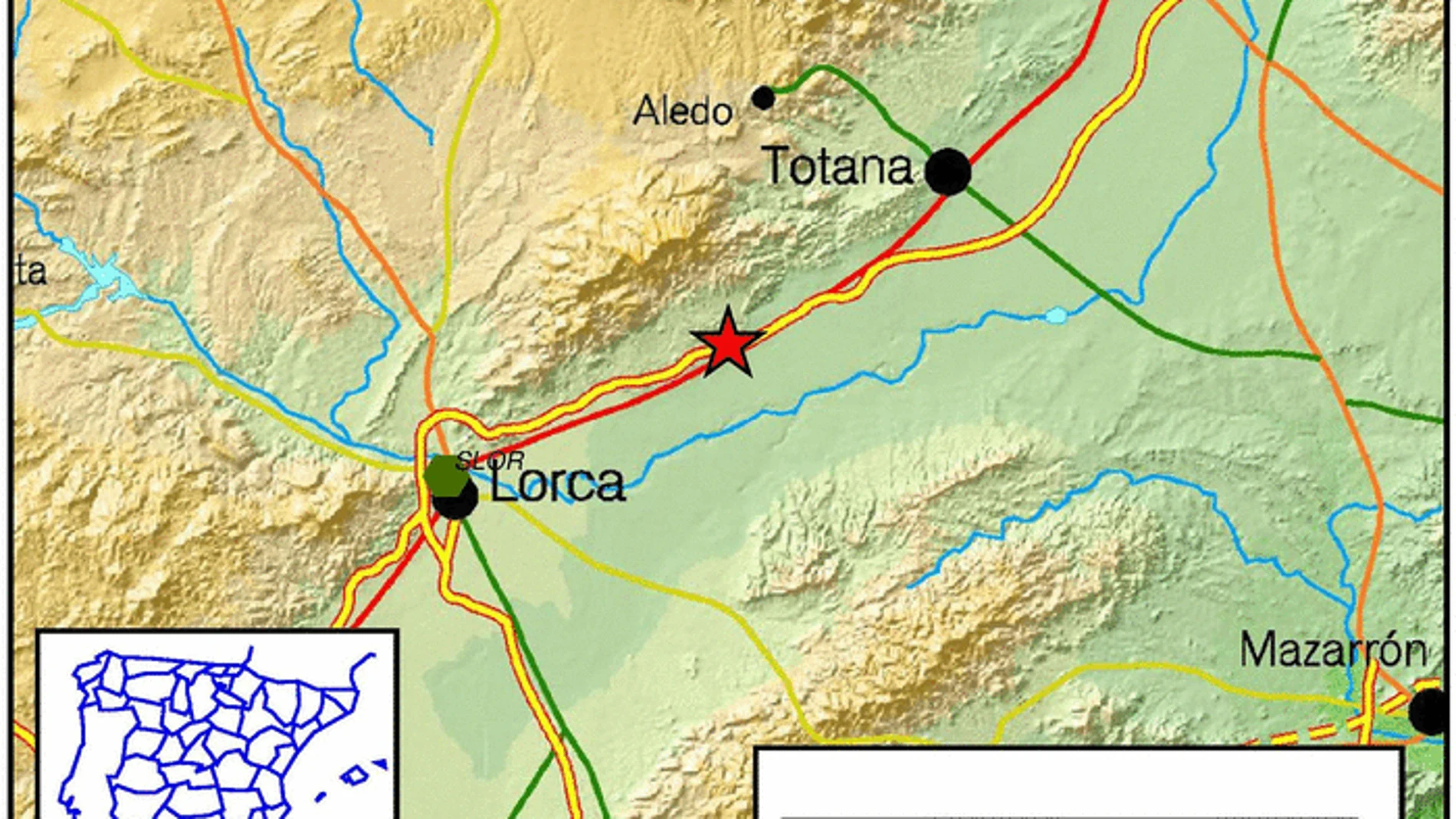 Un temblor de 3,7 grados alerta a los vecinos de Lorca, aunque no constan daños