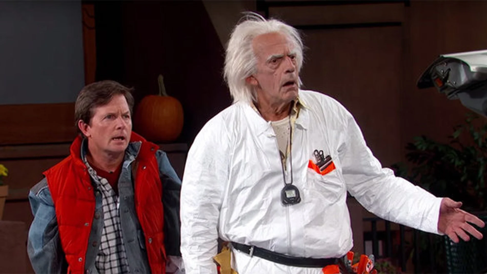 Michael J. Fox y Christopher Lloyd en el show de ABC