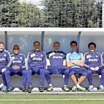 El 1 de junio de 2013, Arbeloa subió esta foto a las redes sociales para despedirse de Mourinho y de todo su cuerpo técnico