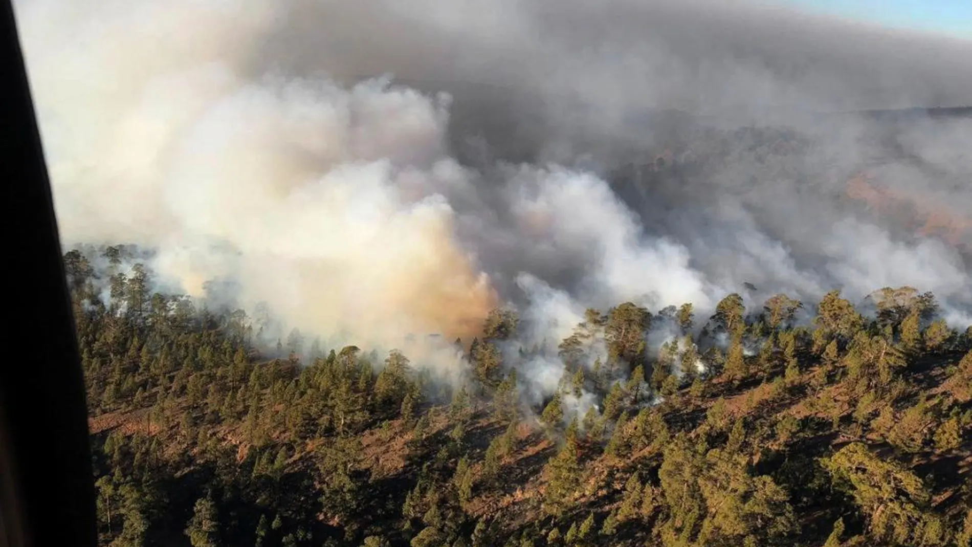 El incendio de Tenerife ha afectado a las zonas altas de los municipios de Granadilla de Abona y Vilaflor