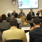 El presidente de la Diputación de Segovia, Francisco Vázquez, durante la presentación del encuentro «Alcaldes &amp; Innovación»