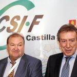 José Antonio de Santiago-Juárez junto al sindicalista Carlos Hernando