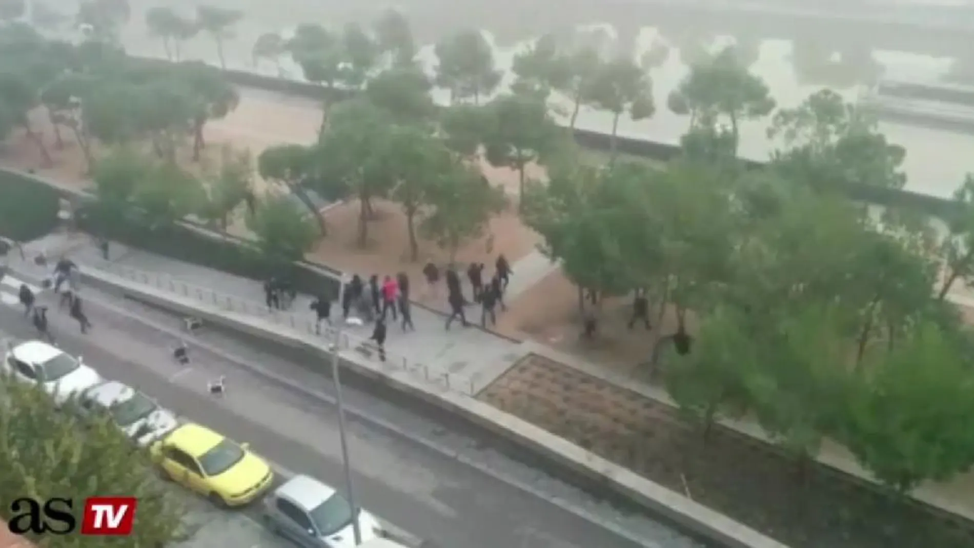 Fotograma de un vídeo de la reyerta