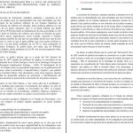 A la izquierda, una página de la propuesta de dictamen de Julio Díaz, junto a otra del trabajo de Sara de la Rica, ligado a la fundación Fedea. Se pueden observar las similitudes entre ellas