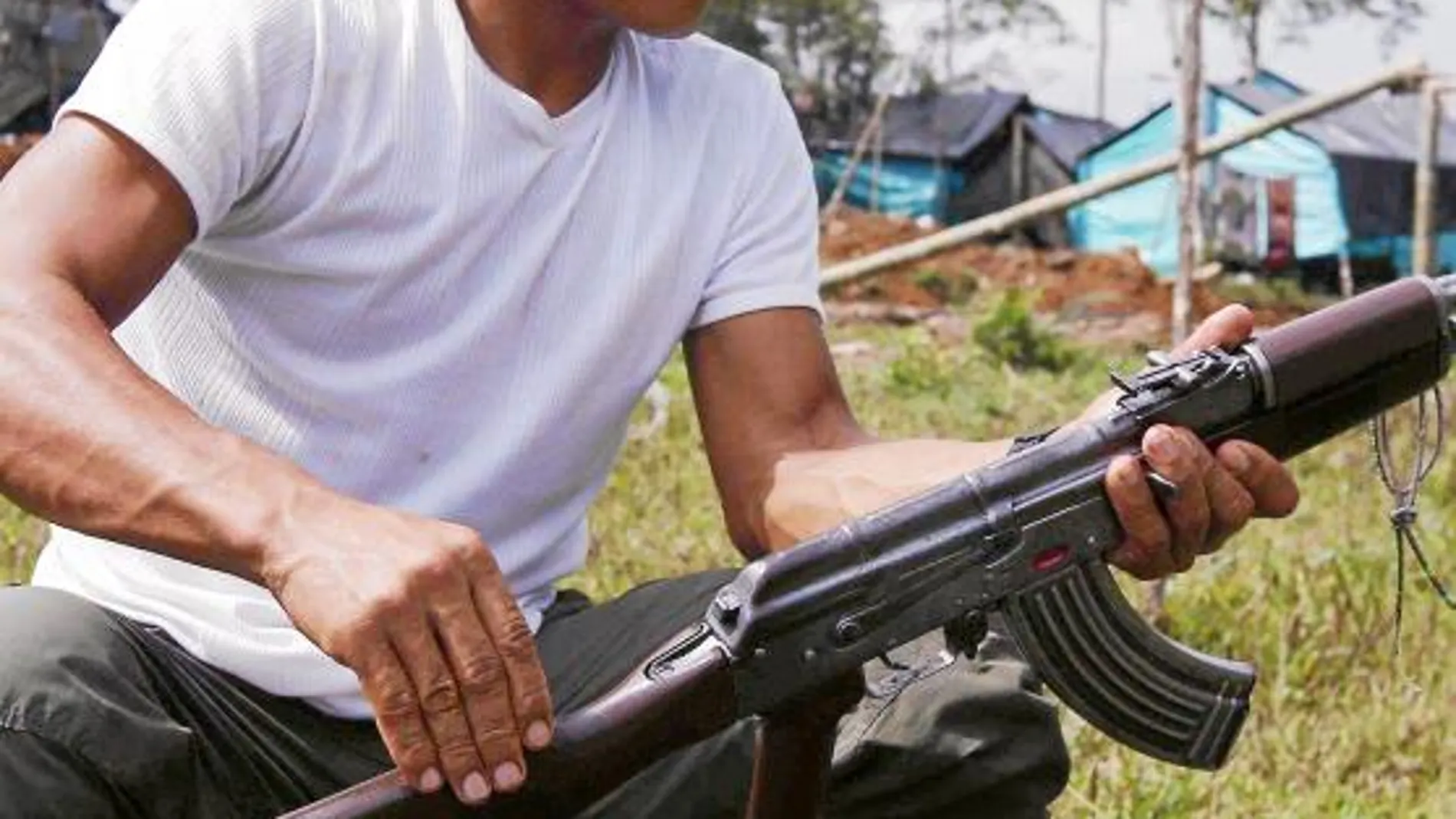 Un guerrillero de las FARC