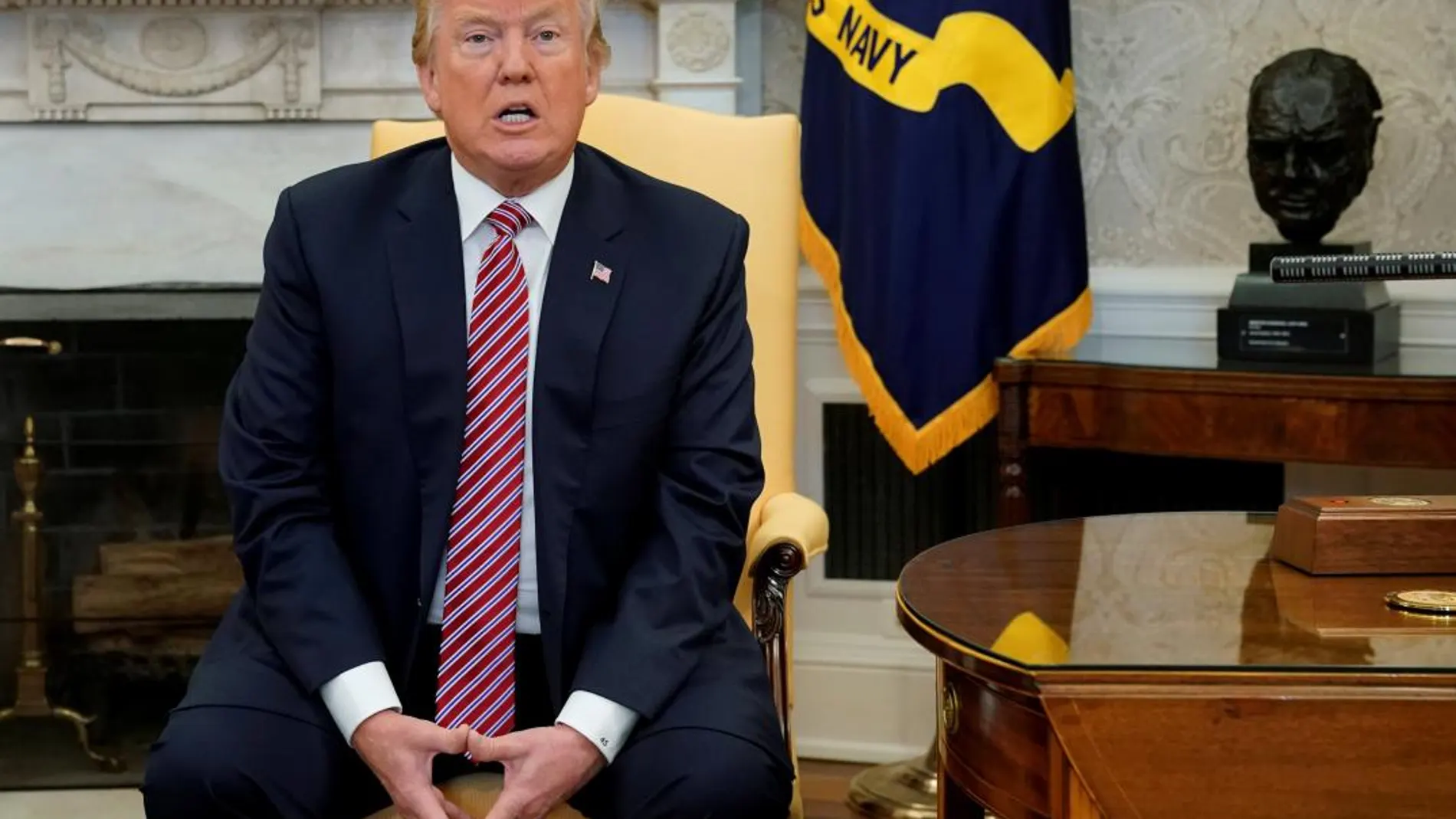 Donald Trump en el despacho oval de la Casa Blanca/Reuters