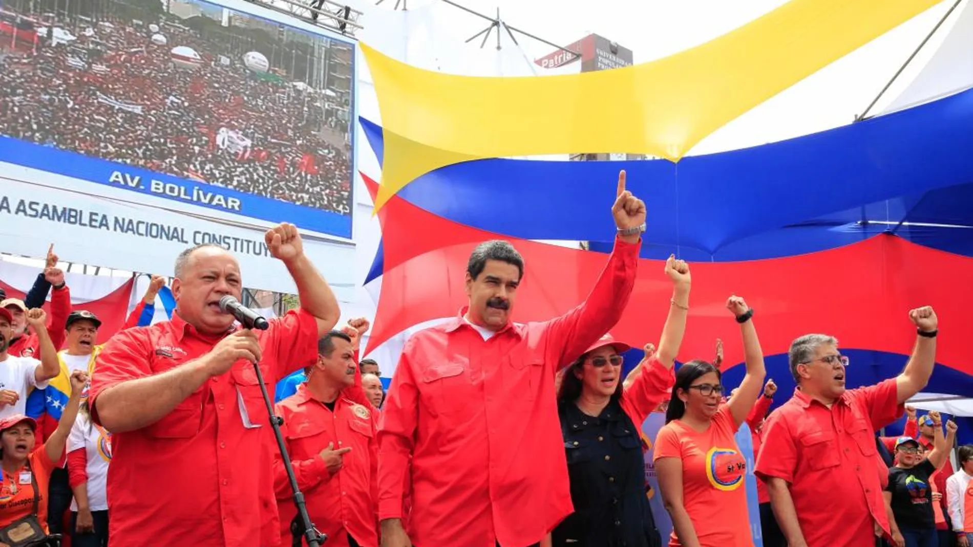 Nicolás Maduro durante un acto de Gobierno el jueves 27 de julio de 2017, en Caracas (Venezuela).