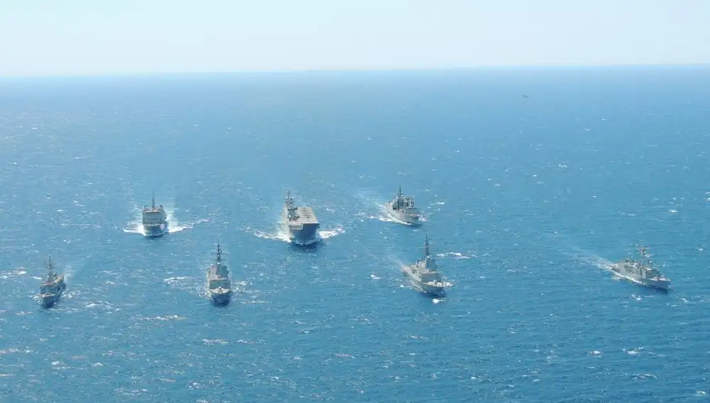 Imagen de los buques de la flota de la Armada Española.