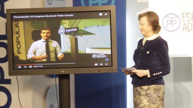 Luisa Fernanda Rudi durante la presentación del Congreso Nacional del PP