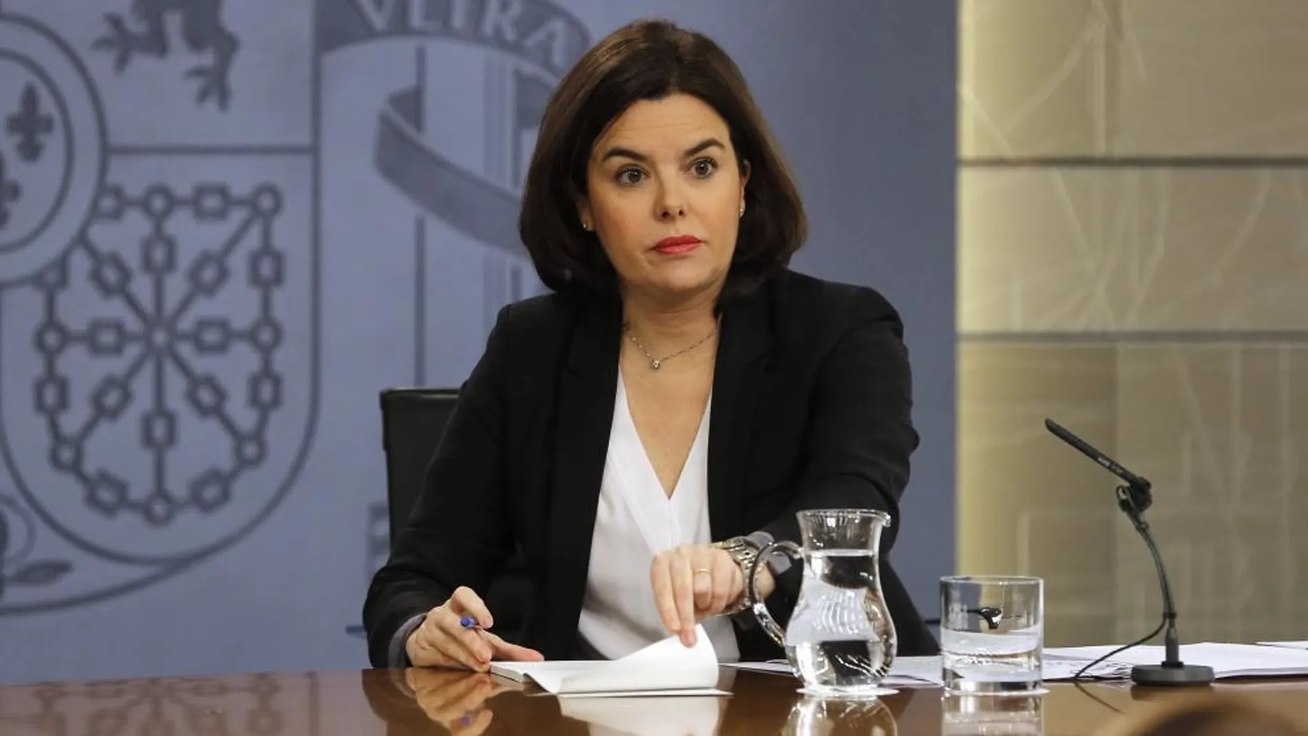 La vicepresidenta del Gobierno, Soraya Sáenz de Santamaría