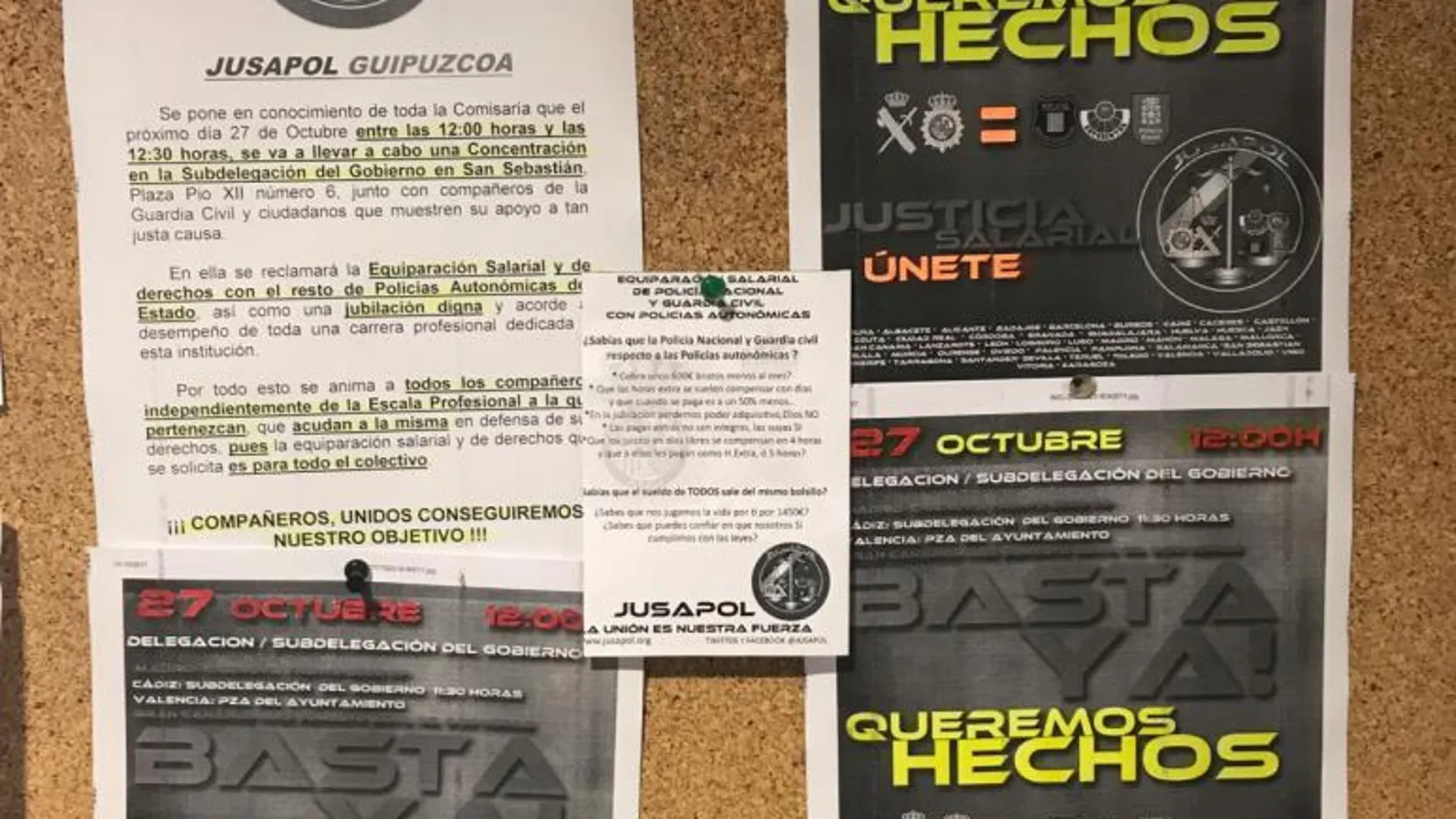 Ordenan retirar carteles informativos de JUSAPOL en las comisarías de toda España