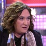 Colau, durante la entrevista