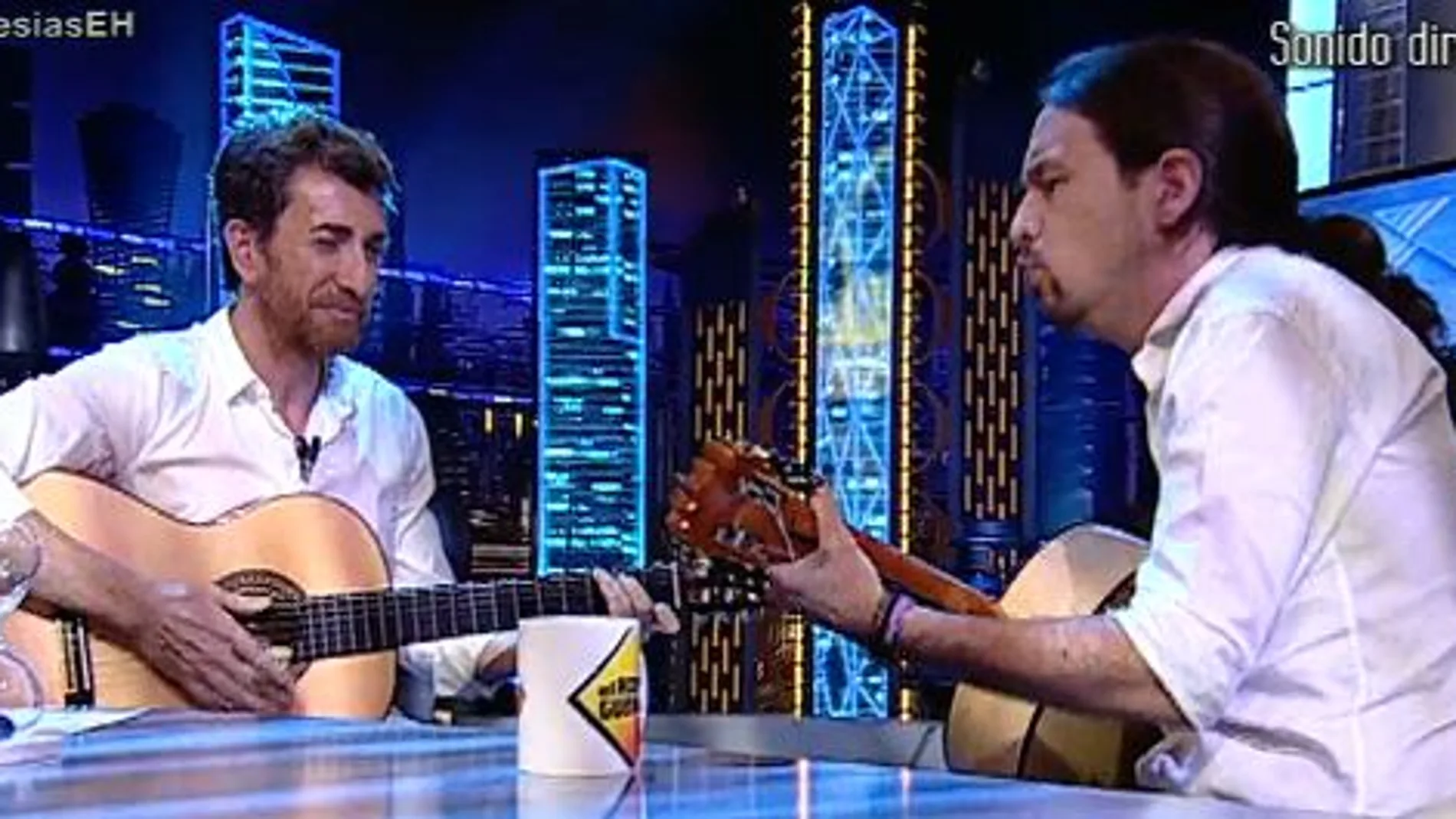 Pablo Iglesias se arranca a cantar en «El hormiguero»
