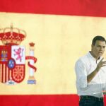 El secretario general del PSOE, Pedro Sánchez, durante el acto de campaña en Santa Coloma de Gramenet (Barcelona)