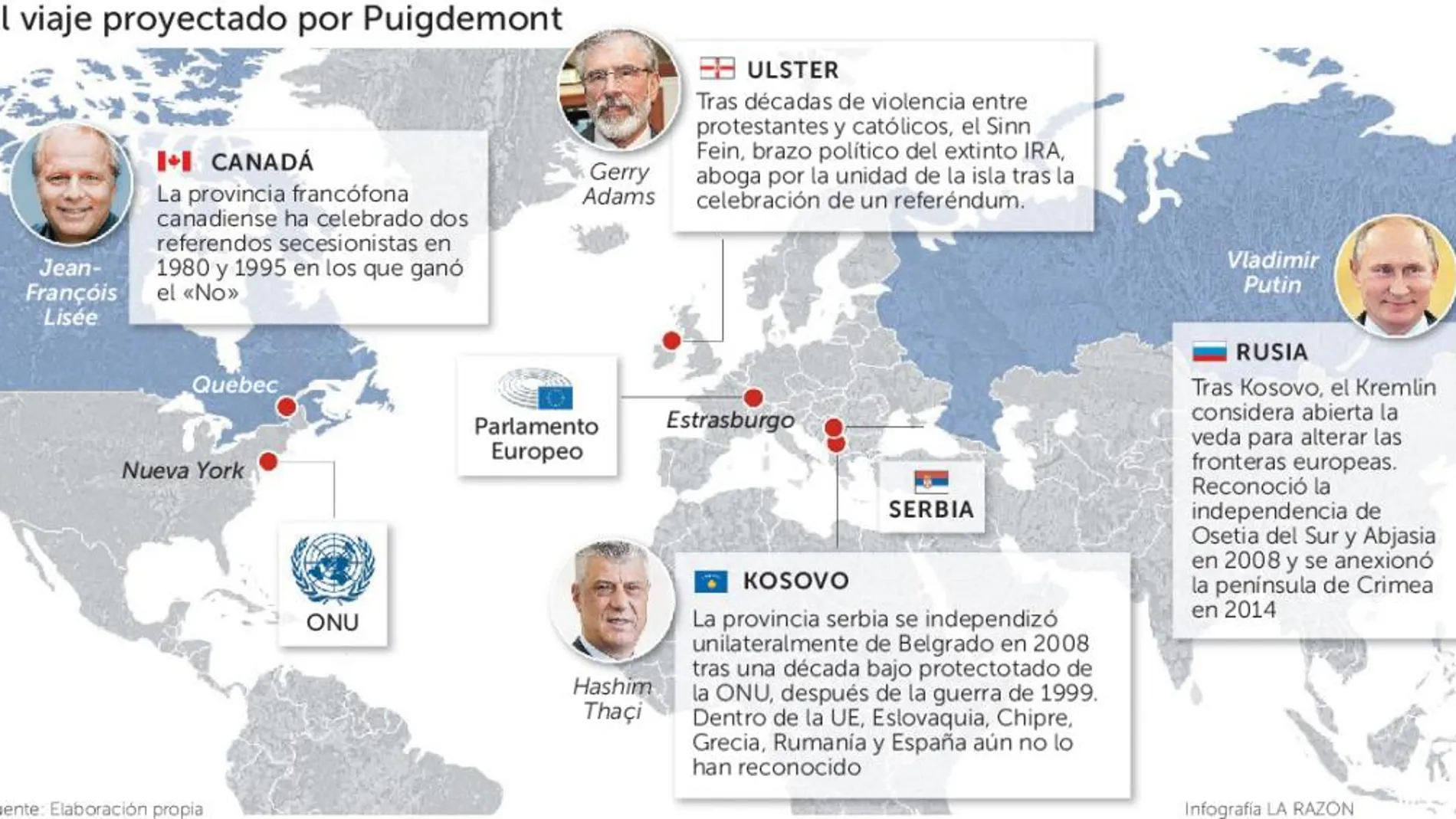 El tour del «exilio»: De Moscú a la ONU