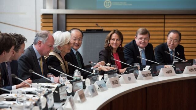 Imagen de la reunión de primavera del FMI y el Banco Mundial.